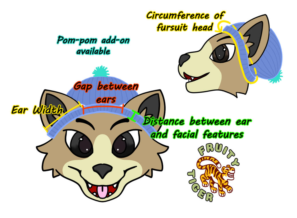 Fursuit Beanie Measurements